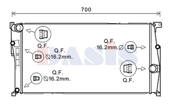 AKS DASIS Радиатор, охлаждение двигателя 050074N